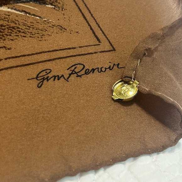 Floral Brown Scarf Made In Italy - Picture 3 of 8